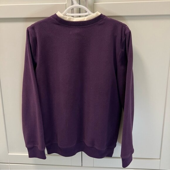 Vintage TRADITION Purple Embroidered Neckline Fleece Sweatshirt Size S (6-8) - Picture 5 of 5